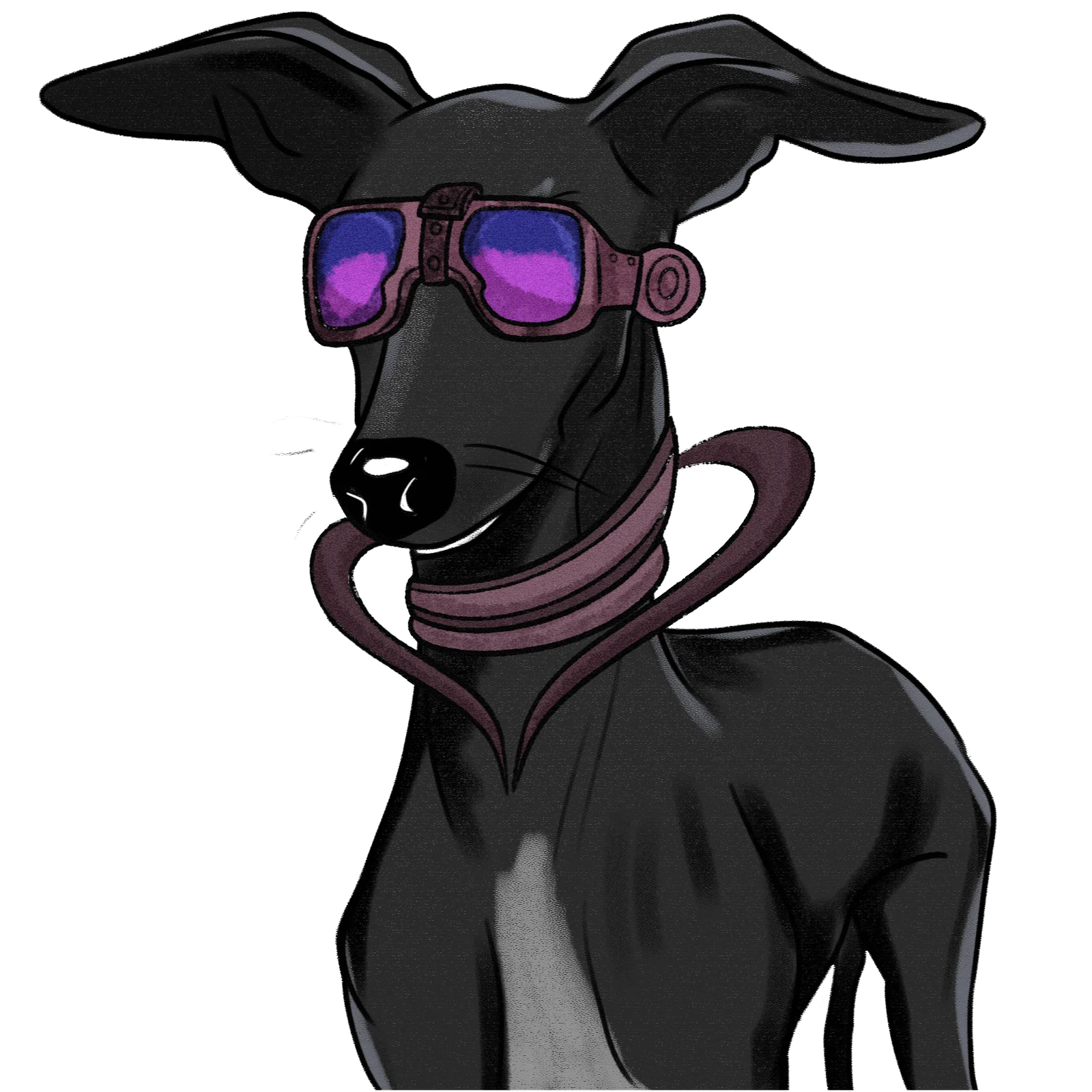 Dobbie with goggles